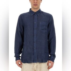 120% LINO Button Down Dpp In Blue Size Medium